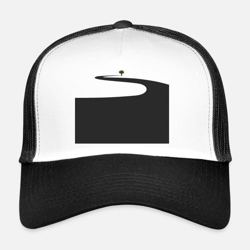 Lonely walk with green tree Trucker Cap