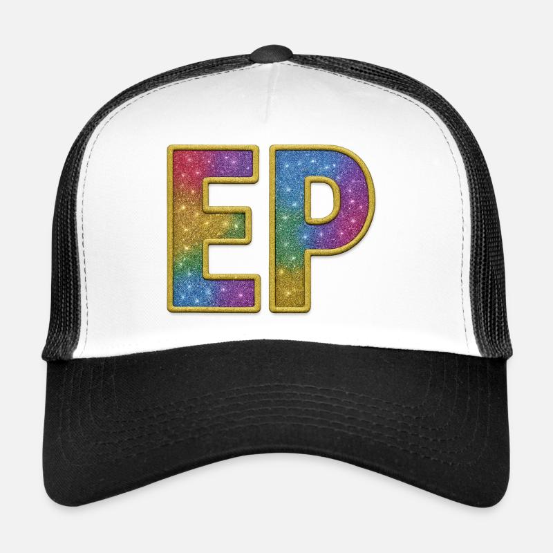 EP | Galactic Glitter Initial Lettering Trucker Cap