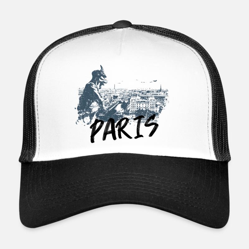 Paris avec gargouille de Notre Dame Casquette trucker 