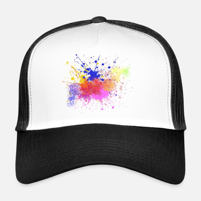 Éclaboussures de peinture colorée Art Design Casquette trucker 