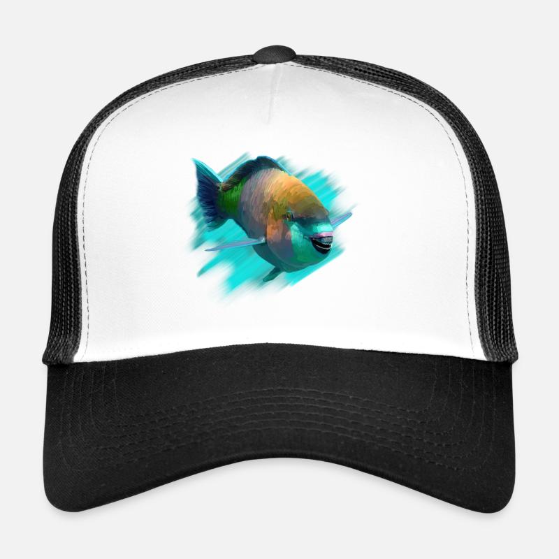 Neon Tropical Fish Color Game Casquette trucker 