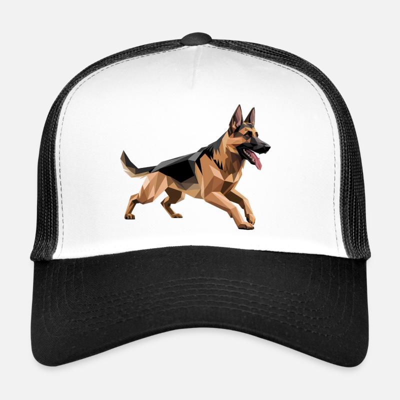 German Shepherd - Cool Low Poly Logo Trucker Cap