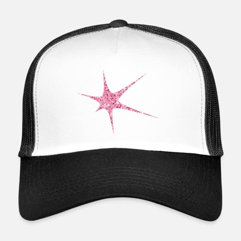 Paillettes roses Starburst Sparkle Casquette trucker 
