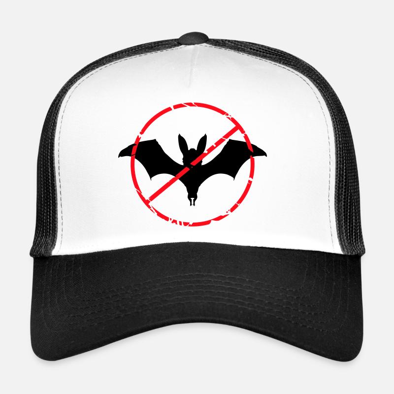 Pas de chauves-souris Panneau interdit Halloween Drôle Casquette trucker 