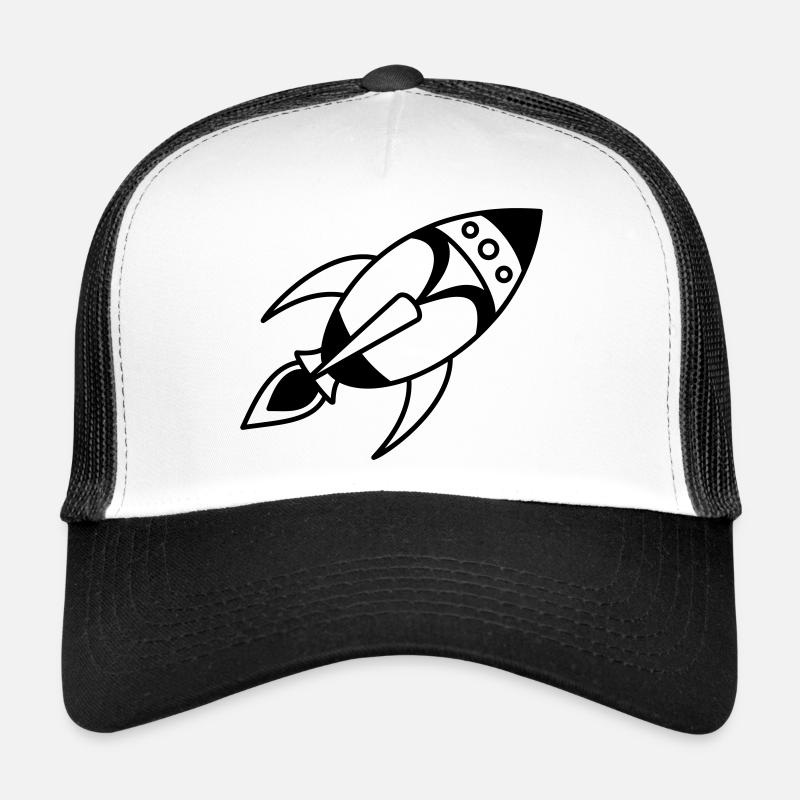Fusée spatiale rétro – Conception de vaisseau spatial Casquette trucker 