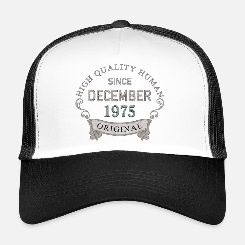 Since_December_1975 - Casquette trucker  - blanc/noir