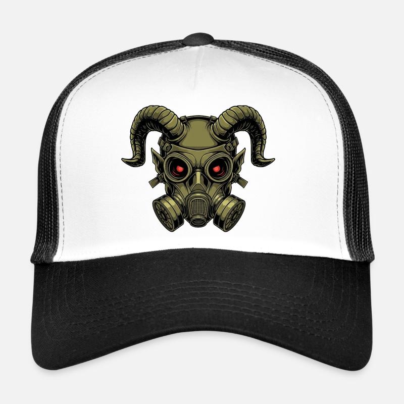 Teuflische Dämonenmaske Halloween Gruselig Gothic Trucker Cap