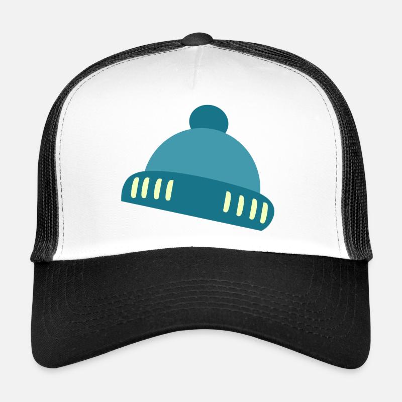 Bonnet bleu motif d’accent Casquette trucker 