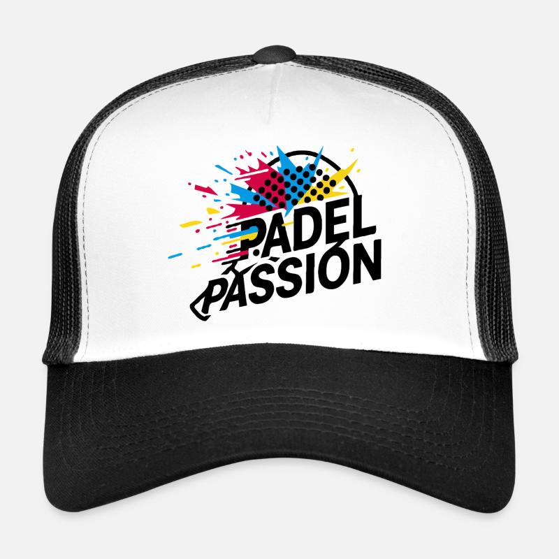 Padel Passion - Casquette trucker  - blanc/noir