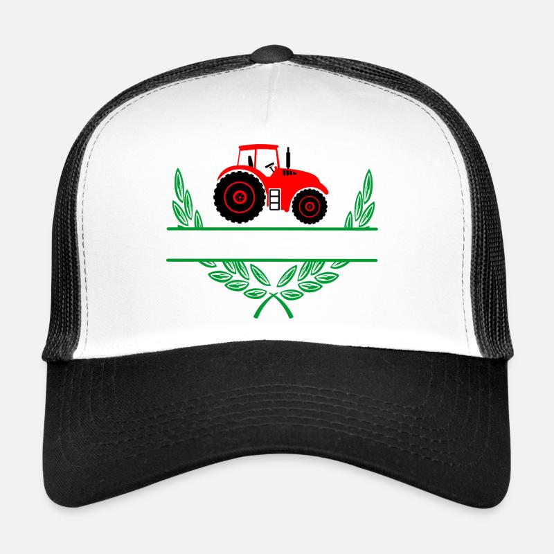 Tracteur rouge avec espace de noms Casquette trucker 