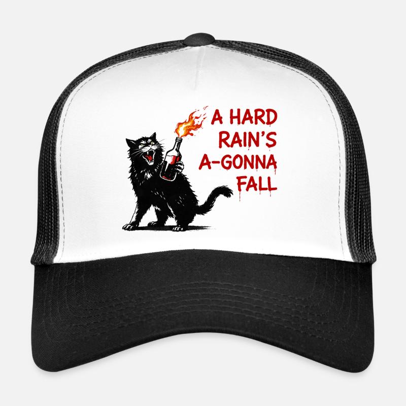 Chat de feu avec bouteille de flammes Casquette trucker 