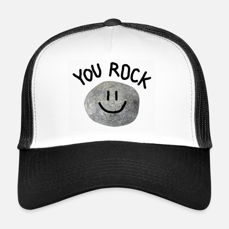 Tu joues avec un jeu de mots minimal Smile Stone Casquette trucker 