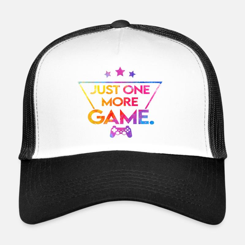 Just_one_more_game_-_star_ Trucker Cap