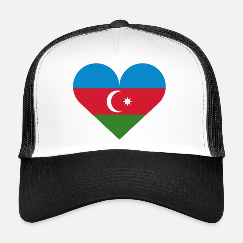 Drapeau du cœur de l’Azerbaïdjan Casquette trucker 