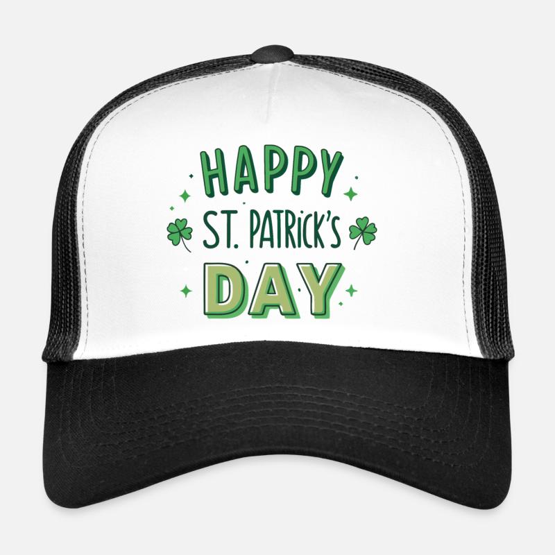 Frohe St. Patrick's Day grüne Grafik Trucker Cap