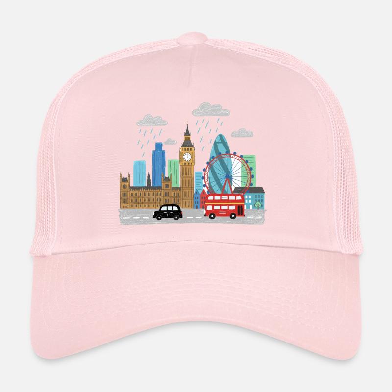 Dessins animés du Big Ben Skyline de Londres Casquette trucker 