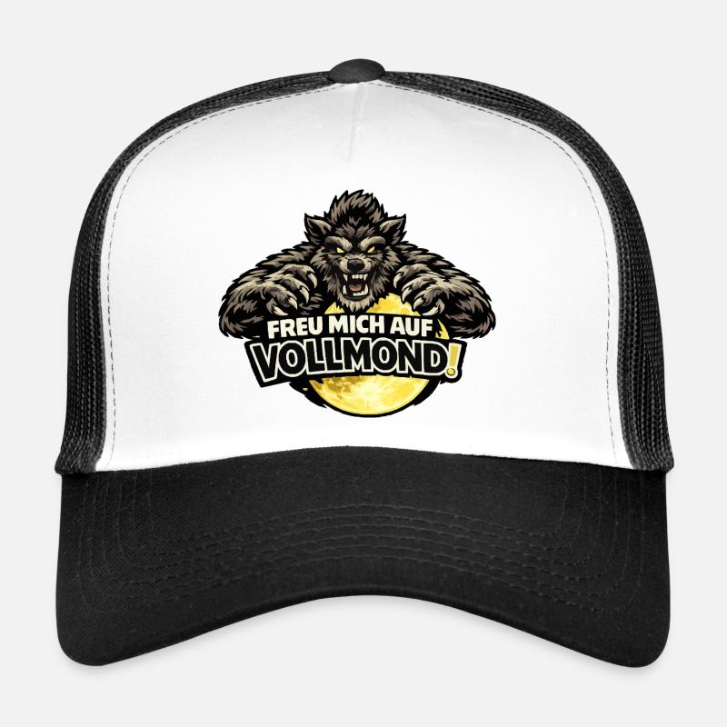 Werewolf Full Moon - funny amok saying Trucker Cap