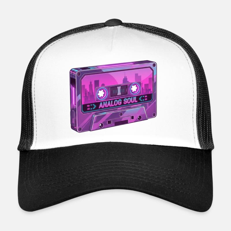 Retro Analog Soul Chrome Kassette Synthwave Trucker Cap