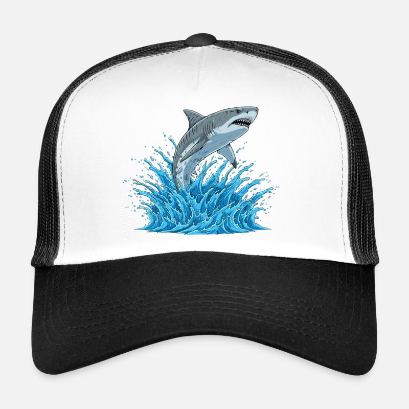 Saut de requin au-dessus de l’eau vive Casquette trucker 