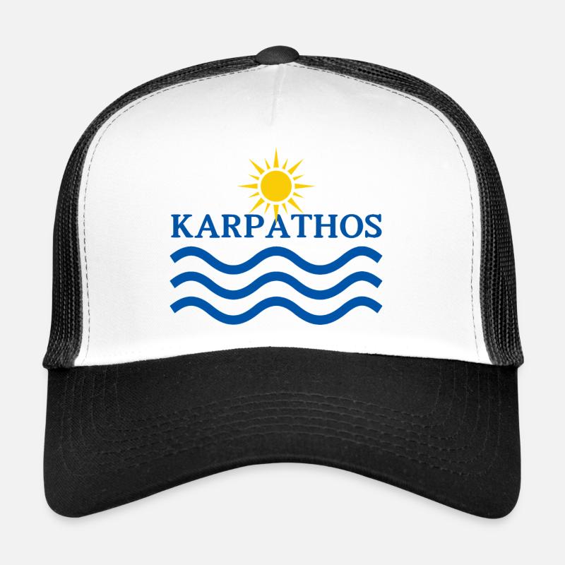 Soleil et Vagues de la mer de Karpathos Casquette trucker 