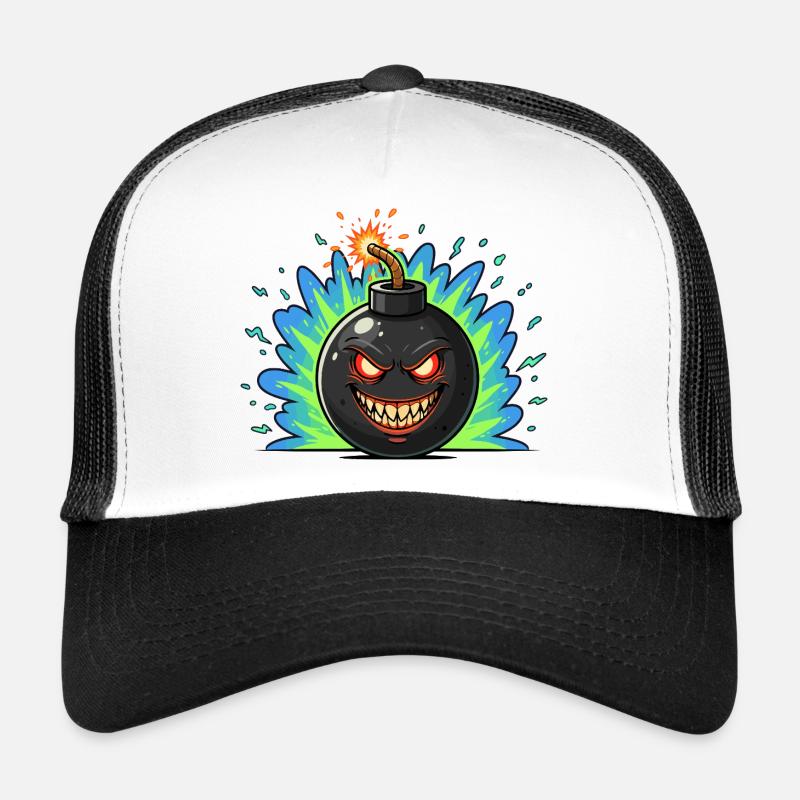 Boule de bombe en colère néonburst Casquette trucker 