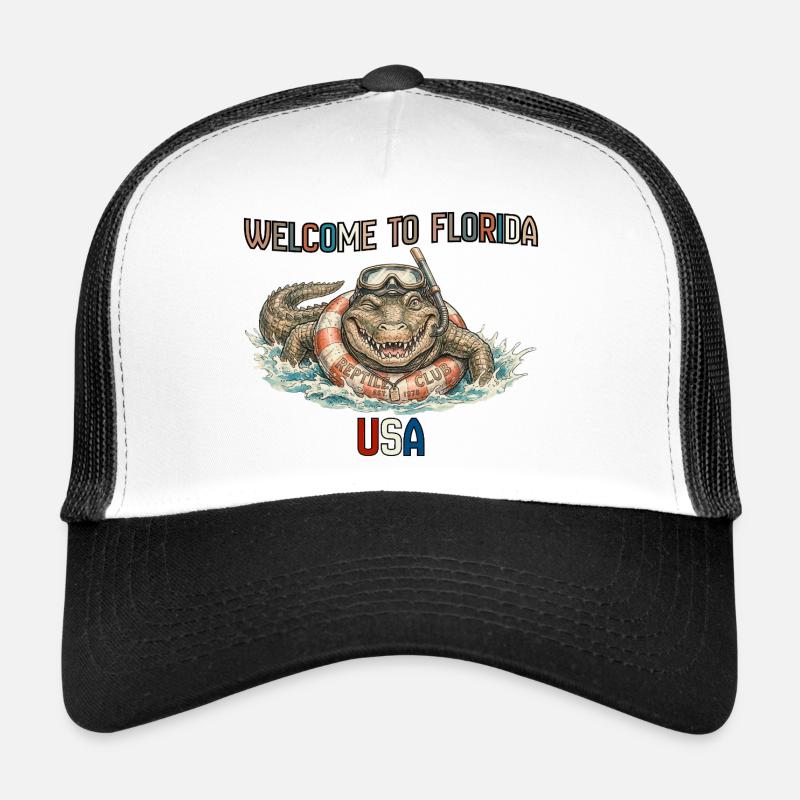 Urlaubsgrüße vom coolsten Krokodil Floridas Trucker Cap