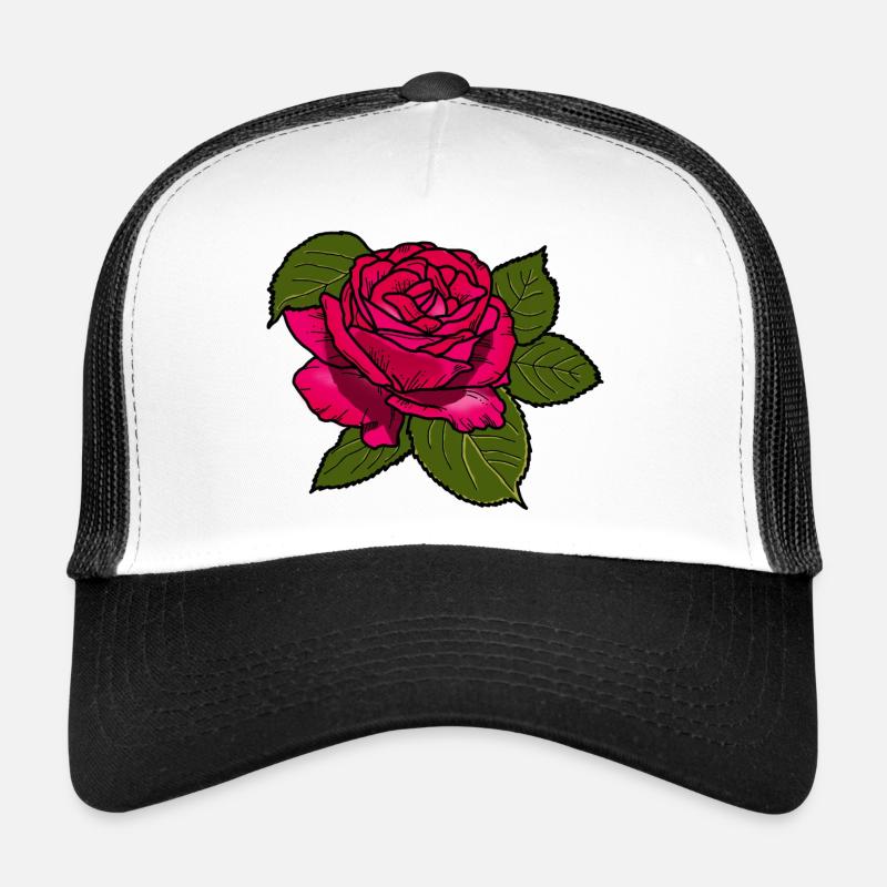 Rose Casquette trucker 