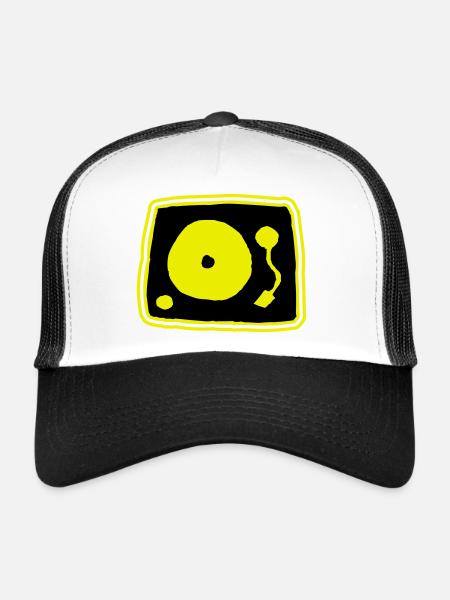 Record player - Trucker Cap - white/black - Front