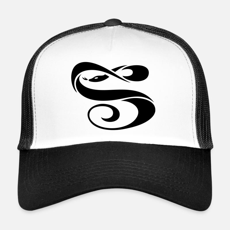 Tribal snake - Trucker Cap - Weiß/Schwarz
