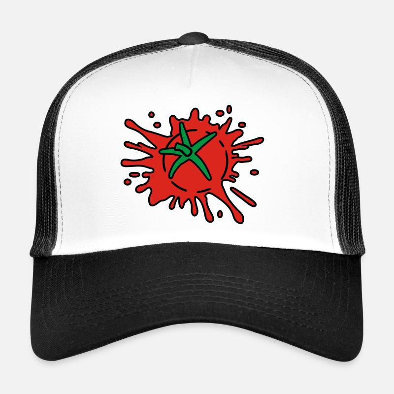 smashed tomato - Trucker Cap - Weiß/Schwarz