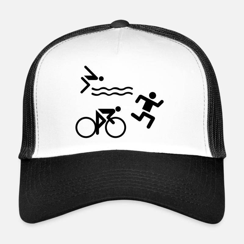 Triathlon - Casquette trucker  - blanc/noir