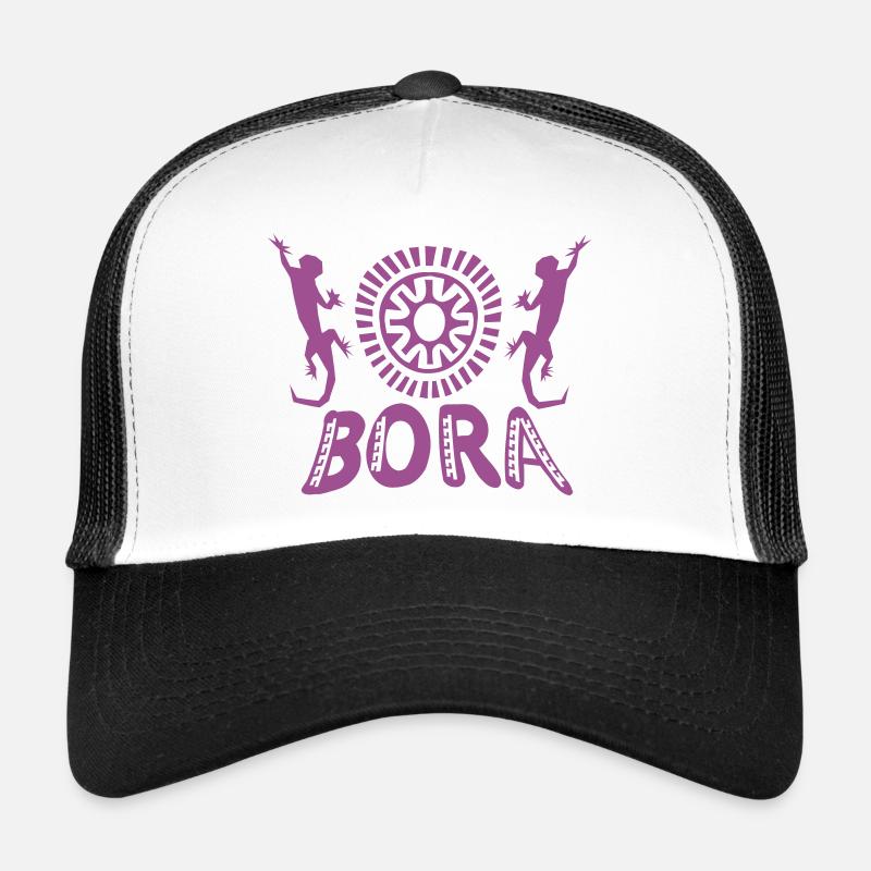 lila Tattoo Bora Bora - Trucker Cap - Weiß/Schwarz