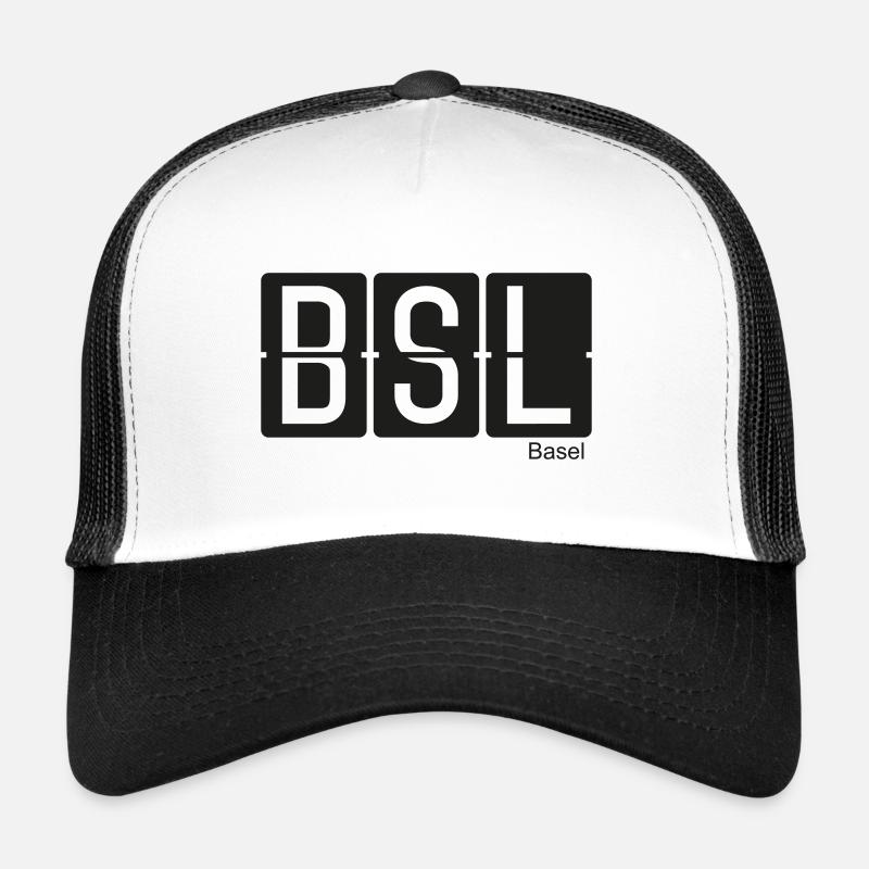 Bâle - Casquette trucker  - blanc/noir
