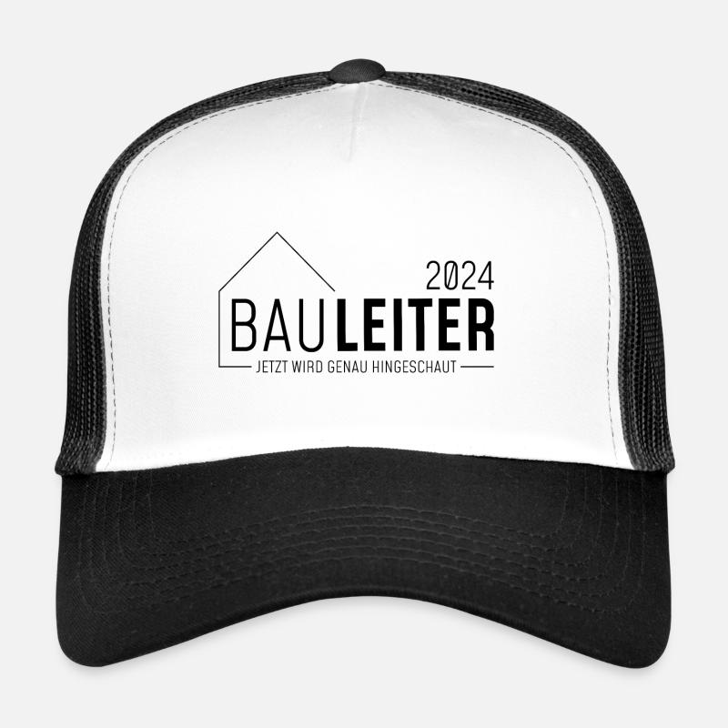 Bauleiter 2024 - Trucker Cap - Weiß/Schwarz