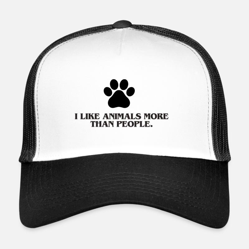 J’aime les animaux plus que les gens Casquette trucker 