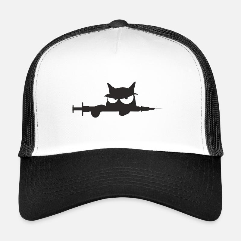 Ärgerliche Katze mit Spritze 1 Trucker Cap