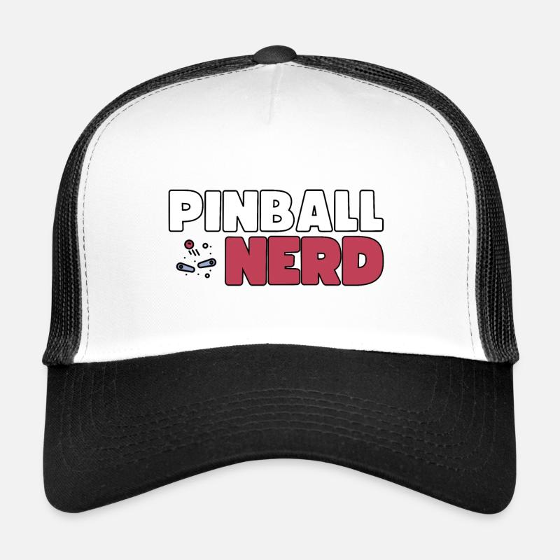 Pinball Nerd - Pinball Machine Freak Collector - Trucker Cap - white/black