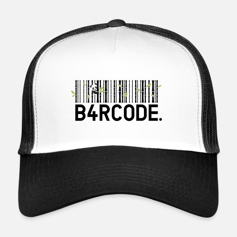 B4RCODE. Bambou noir Casquette trucker 
