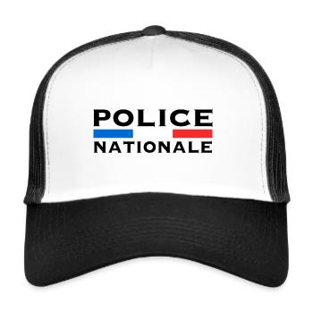 Picole Nationale - Casquette trucker  - blanc/noir - Devant