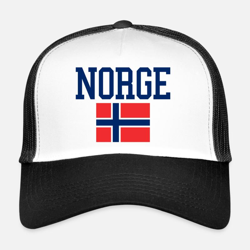 Norwegen Souvenir Urlaub - Trucker Cap - Weiß/Schwarz