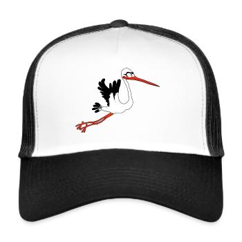 Stork - Trucker Cap - white/black - Front