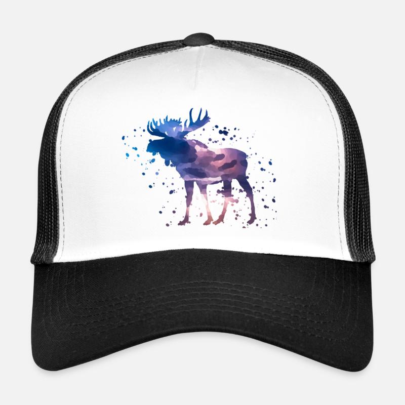 Aquarelle d'orignal Casquette trucker 