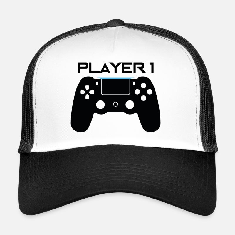 Spieler 1 - Trucker Cap - Weiß/Schwarz
