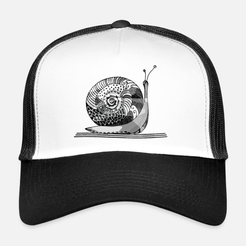 Schnecke - Trucker Cap - Weiß/Schwarz
