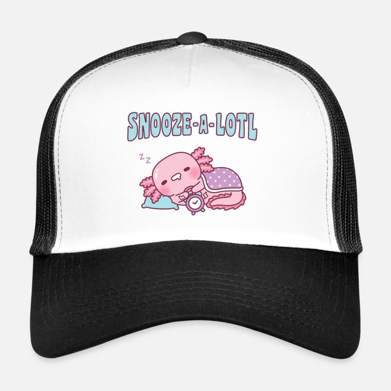 Mignon Dormir Axolotl Snooze A Lotl Jeu de mots drôle Casquette trucker 