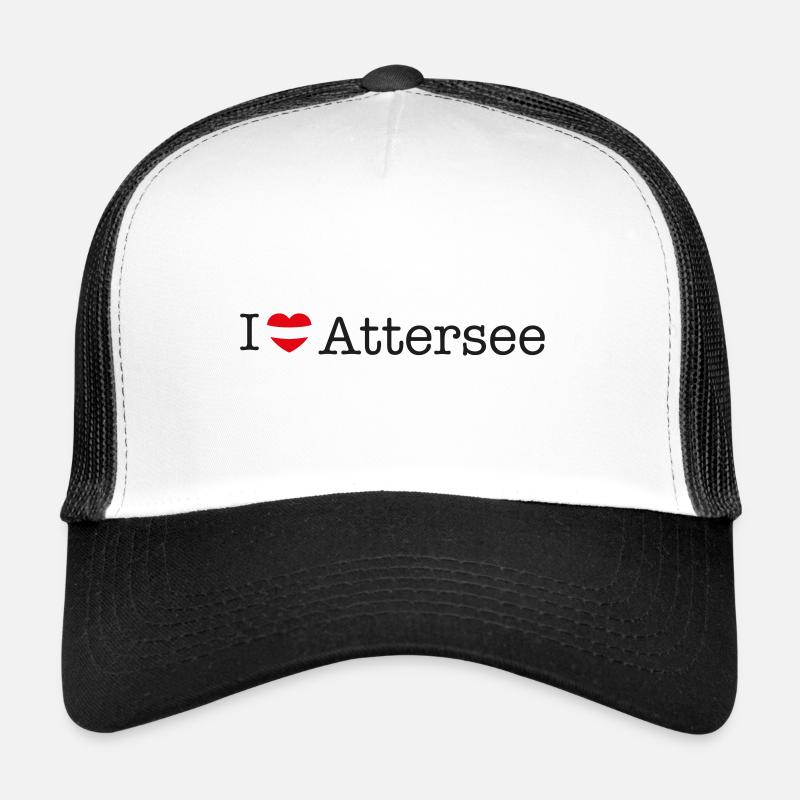 I love Attersee - Trucker Cap - Weiß/Schwarz