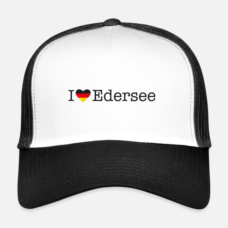 I love Edersee - Trucker Cap - Weiß/Schwarz