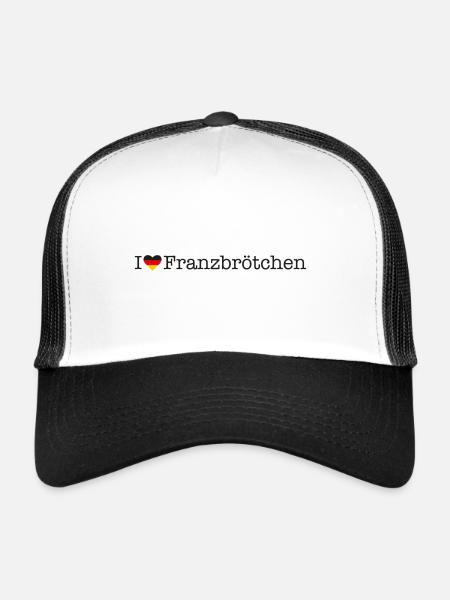 I love Franzbrötchen - Trucker Cap - Weiß/Schwarz