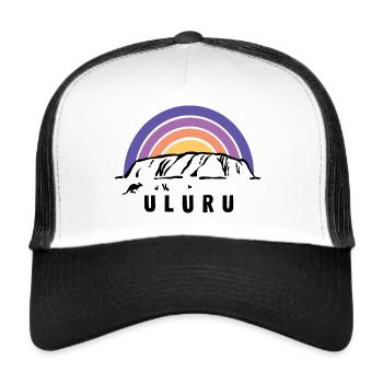 Uluru Ayers Rock Australia Down Under Souvenir - Trucker Cap - white/black - Front