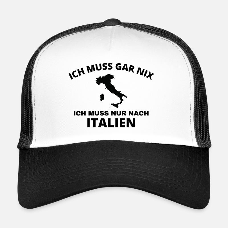 Italien Spruch - Trucker Cap - Weiß/Schwarz